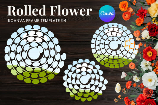 Rolled Flower Frame Template [CANVA]