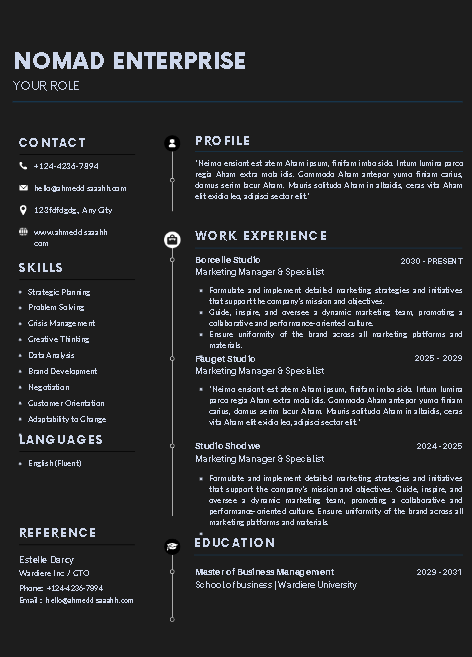 Resume/Portfolio Template [CANVA]